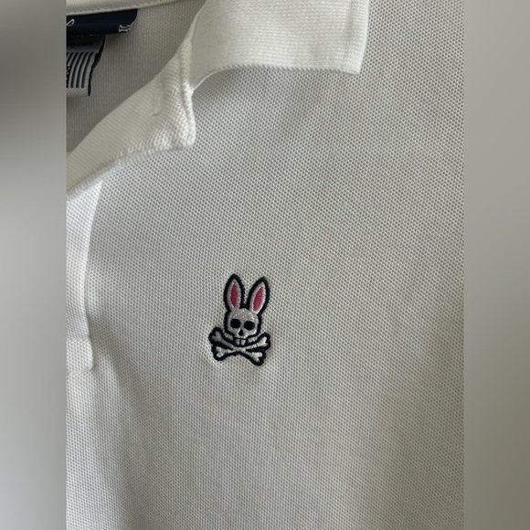 Psycho Bunny Classic White Polo for Kids - Picture 6 of 7